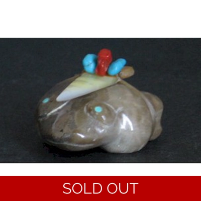 Petosky Stone Frog 1 3/4" Round by Lena Boone